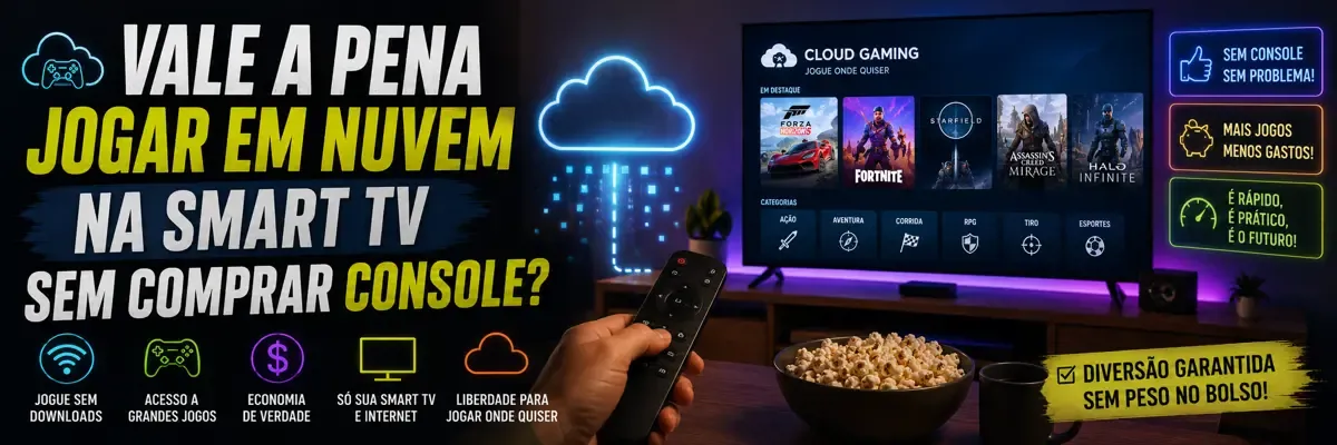 Vale a Pena Jogar em Nuvem na Smart TV Sem Comprar Console