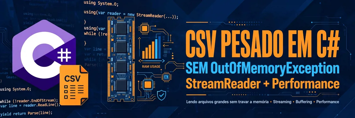 Como Ler Arquivos CSV Pesados em C# sem Travar a Memória