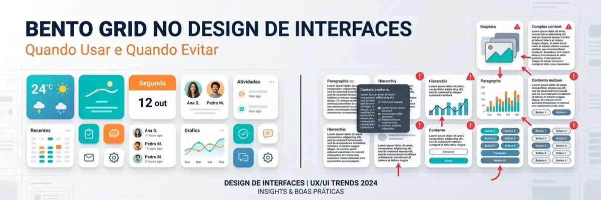 Bento Grid no Design de Interfaces: Quando Usar e Quando Evitar