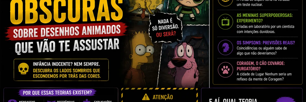 Teorias Obscuras Sobre Desenhos Animados Que Vão Te Assustar
